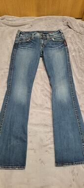 Silver Jeans Twisted Bootcut Jeans Womens 27x33 Y2K Western Cowgirl Long Inseam